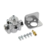 Holley Carburetor Bypass Style Fuel Pressure Regulators 12-881 Regulators, Die-Cast By-Pass, Adjustable, 4.5-9 psi, Return Style, In-line, 3/8 in.-NPT Ports, 1/8 in.-NPT Gauge Ports, Aluminum, Each thumbnail 3