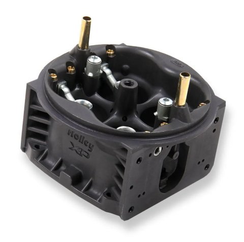 Holley Carburetor Main Bodies 134-325 Components, Body, Ultra XP, Replacement, 950 cfm, Aluminum, Gray Anodized, Down-Leg Boost, Discharge Nozzle, Brass Air Bleeds, Each thumbnail 4