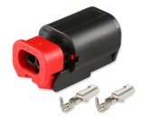 Holley Wiring Harness Connectors 570-233 Weatherproof Connectors, EFI, Hemi CTS Connector, Main Harness, 1.5mm YESC, 2-pin, Female, Black Plastic, with Pins, Seals, TPA, Each thumbnail 2