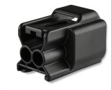 Holley Wiring Harness Connectors 570-241 Weatherproof Connectors, EFI, Ford Modular/Coyote, Cam/Crank Position Sensor Connector, Sealed, 2-pin, Female, Black Plastic, Seals, TPA, Each thumbnail 2