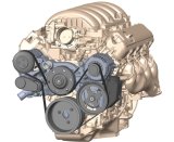 Holley Mid-Mount Complete Accessory Systems 20-190P Drive Systems, LS Mid-Mount, Serpentine, Alternator, Power Steering, Water Pump, AC, Pulleys, 6-groove, Polished, Chevy, 4.8-7.0L, Kit thumbnail 4