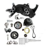 Holley Mid-Mount Complete Accessory Systems 20-187BK Drive Systems, LS Mid-Mount, Serpentine, Alternator, Water Pump, Counterclockwise, Pulleys, 6-groove, Black Finish, Chevy, 4.8-7.0L, Kit thumbnail 2