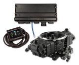 Holley Terminator X MAX Stealth 4150 24X LS EFI Fuel Injection Systems 550-1029 Systems, Max, 4150, EFI, Four Injector, Throttle Body, Aluminum, Black, Trans Control, Chevy, 4.8-7.0L, Kit thumbnail 1
