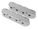 Holley Aluminum LS Valve Covers 241-181 Covers, LS, Center and Perimeter Bolt, Tall, Finned, Cast Aluminum, Polished Finish, Two-Piece, Chevy, LS, 4.8-7.0L, Pair thumbnail 4