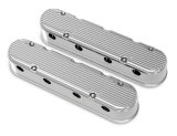 Holley Aluminum LS Valve Covers 241-181 Covers, LS, Center and Perimeter Bolt, Tall, Finned, Cast Aluminum, Polished Finish, Two-Piece, Chevy, LS, 4.8-7.0L, Pair thumbnail 6