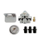 Holley Bypass Fuel Pressure Regulator Kits 12-881KIT Regulators, Die-Cast By-Pass, Adjustable, 4.5-9 psi, Return Style, Inline, 3/8 in.-NPT, 1/8 in.-NPT Ports, Fittings, Gauge, Bracket, Kit thumbnail 4