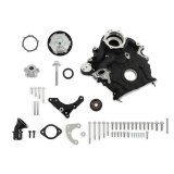 Holley High-Mount Base Accessory Drive Kits 20-300BK Systems, High-Mount, Serpentine, Water Pump, Cast Aluminum, Black Finish, Pulleys, Brackets, Timing Cover, Ford, 7.3L Godzilla, Kit thumbnail 2