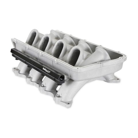 Holley EFI Coyote Ultra Lo-Ram Intake Manifolds 300-921 Manifolds, EFI, Lo-Ram, Base Only, Throttle Body Injected, Standard Deck, Aluminum, Satin Finish, Ford, 5.0L, Modular, Each