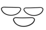 Holley Air Cleaner Gaskets 108-71 Carburetor Gaskets, Cleaner, Fiber Material, D-Shaped, for 3 x 2 Carburetor, 3-piece, Set thumbnail 1