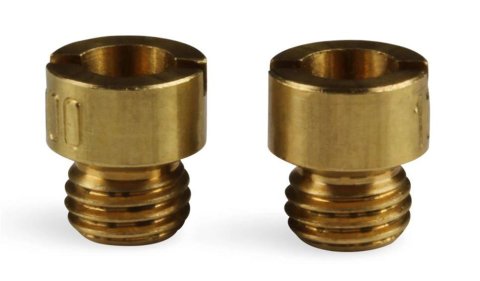 Holley Standard Main Jets 122-60 Carburetor Jets, Main, Gasoline, Number 60, Jet Size 0.0600 in., Brass, 1/4 in.-32 Thread, Pair thumbnail 1