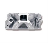 Holley Strip Dominator Intake Manifolds 300-25 Manifolds, Dominator, High Rise, Square Bore, Single Carburetor, Standard Deck, Single Plane, Aluminum, Satin, Chevy, 262-400ci, Each thumbnail 1