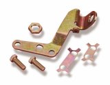 Holley Dashpot/Solenoid Brackets 20-72 Throttle Brackets, Dashpot, Solenoid, Steel, Zinc, Gold Finish, for Model 4010, 4011, 4150, 4160, Kit thumbnail 2