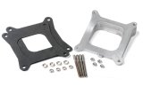 Holley Carburetor Wedged Spacers 717-2 Spacers, Holley, Spacer, 12 Degrees, Open, Square Bore, 1.625 in. Thick, Aluminum, Natural Finish, with Gasket and Hardware, Each thumbnail 1