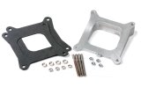 Holley Carburetor Wedged Spacers 717-2 Spacers, Holley, Spacer, 12 Degrees, Open, Square Bore, 1.625 in. Thick, Aluminum, Natural Finish, with Gasket and Hardware, Each thumbnail 2