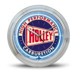 Holley Retro Logo Neon Clock 10004HOL Wall Clocks, Neon, Analog, Logo, Blue/Red/White Face, Chrome Bezel, 10 in. Diameter, Each thumbnail 2