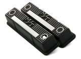 Holley M/T Valve Covers 241-83 Covers, M/T, Perimeter Bolt, Tall, Finned, Cast Aluminum, Black, Baffled, Chevy, 262ci, 267ci, 283ci, 305ci, 307ci, 327ci, 350ci, 400ci, Pair thumbnail 2