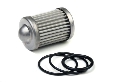 Holley HP Billet Fuel Filter Replacement Elements 162-565 Elements, Replacement, Element, Stainless Steel Mesh, 40 micron, with O-rings, for Filter, 100 gph, Gas/E85, Each