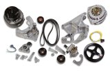 Holley LS Engine Swap Accessory Drive Systems 20-136 Pulley Kits, Swap, Serpentine, Alternator, Power Steering, A/C, GM Type 2, 130 Amp Alternator, Natural, Kit thumbnail 1
