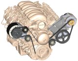 Holley LS Engine Swap Accessory Drive Systems 20-136 Pulley Kits, Swap, Serpentine, Alternator, Power Steering, A/C, GM Type 2, 130 Amp Alternator, Natural, Kit thumbnail 3