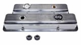 Holley Muscle Series Valve Covers 241-137 Covers, Series, Perimeter Bolt, Stock Height, Finned, Cast Aluminum, Polished Finish, Chevy, 4.3-6.6L, Pair thumbnail 3