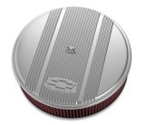 Holley Vintage Series Air Cleaner Assemblies 120-174 Cleaners, Vintage, Die Cast Aluminum, Polished, 14 in. Diameter, Bowtie Logo, Each thumbnail 1