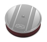 Holley Vintage Series Air Cleaner Assemblies 120-174 Cleaners, Vintage, Die Cast Aluminum, Polished, 14 in. Diameter, Bowtie Logo, Each thumbnail 2