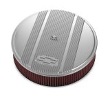 Holley Vintage Series Air Cleaner Assemblies 120-174 Cleaners, Vintage, Die Cast Aluminum, Polished, 14 in. Diameter, Bowtie Logo, Each thumbnail 3
