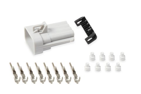 Holley Wiring Harness Connectors 570-208 Weatherproof Connectors, EFI, Odd/Even Coil Connector, Sub-Harness Side, Metripack, 8-pin Male, Gray Plastic, with Pins, Seals, TPA, Each