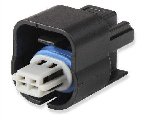 Holley Wiring Harness Connectors 570-216 Weatherproof Connectors, EFI, GM Manifold Air-temp Connector, Main Harness, GT150, 2-pin Female, Black Plastic, with Pins, Seals, TPA, Each