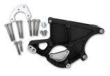 Holley LS Engine Alternator and Power Steering Brackets 20-135BK Brackets, Driver Side, Cylinder Head Mount, Aluminum, Black Powdercoated, Chevy, Small Block, Each thumbnail 1