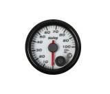 Holley Analog Standalone Gauges 26-601W Gauge, Standalone, Oil Pressure, 0-100 psi, 2 1/16 in. Diameter, Analog, Full Sweep, Illuminated, with Electrical Sending Unit, White Face, Kit thumbnail 2