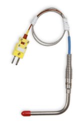 Holley EGT Probes 554-176 Data Acquisition Components, EFI, Probe, 90 Degree, Open End Tip, 22.75 in Harness, 1/4 in. Probe, Stainless Wire Cover, Each thumbnail 1