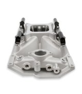 Holley EFI Intake Manifolds 300-263 Manifolds, EFI, Vortec Intake, Multi-port, 2,500-7,500 RPM Range, Cast Aluminum, Satin Finish, 4150 Flange, Fuel Rails, Chevy, 4.3-6.6L, Each thumbnail 4