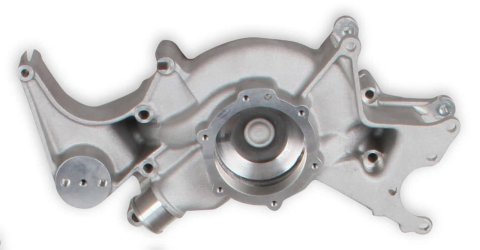 Holley Cooling Manifolds 97-307 Water Pump Housings, Replacement, Manifold, Cast Aluminum, Satin Finish, for Mid-Mount Accessory System, 20-242, Chevy, 4.8-7.0L, Each