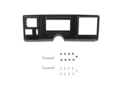 Holley EFI 6.86 in. Pro Dash Bezels 553-393 Panels, EFI, Bezel, 5/32 Thick, ABS Material, Black Matte Finish, Chevy, GMC, Trucks, Each