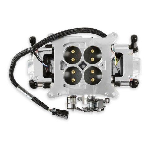 Holley Terminator X Stealth 4150 2X4 EFI Fuel Injection Systems 550-1074 Systems, X, 4150, 2x4 EFI, Eight Injector, Dual Throttle Body, Speed Density, Aluminum, Shiny, Tunable, Kit