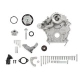 Holley High-Mount Base Accessory Drive Kits 20-300 Systems, High-Mount, Serpentine, Water Pump, Cast Aluminum, Natural Finish, Pulleys, Brackets, Timing Cover, Ford, 7.3L Godzilla, Kit thumbnail 6