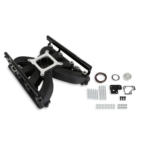 Holley EFI Gen III Hemi Single Plane Intake Manifolds 300-930BK Manifolds, EFI, Hemi, Plane, Multi-port, Aluminum, Black Finish, Chrysler, Dodge, Jeep, Ram, 5.7L, 6.1L, 6.4L, Each thumbnail 2