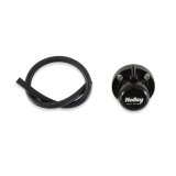 Holley EFI Fuel Pulse Dampers 12-1005 System Dampers, Billet Aluminum, Black Anodized, 40-100 psi, -8 AN Male Threads Inlet/Outlet, Extended Range, Each thumbnail 2