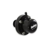Holley EFI Fuel Pulse Dampers 12-1005 System Dampers, Billet Aluminum, Black Anodized, 40-100 psi, -8 AN Male Threads Inlet/Outlet, Extended Range, Each thumbnail 4