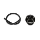 Holley EFI Fuel Pulse Dampers 12-1005 System Dampers, Billet Aluminum, Black Anodized, 40-100 psi, -8 AN Male Threads Inlet/Outlet, Extended Range, Each thumbnail 8