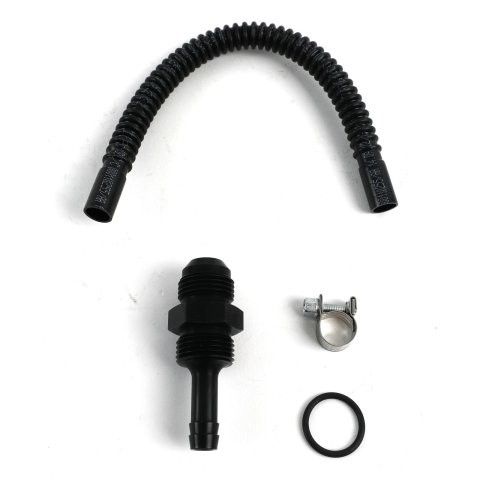 Holley Fuel Cell Return Fitting Kits 26-511 Vent Valves, -10 AN ORB to -10 AN Male, Straight Fitting, Filter, 6 ft. of Hose, Anodized Fittings, Kit