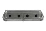 Holley 2-Piece Ford Style Valve Covers 241-185 Covers, LS Style, Cast Aluminum, Center Bolt, Plain, Cast Aluminum, Natural Finish, Two-Piece, Chevy, LS, 4.8-7.0L, Pair thumbnail 4