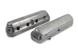 Holley 2-Piece Ford Style Valve Covers 241-185 Covers, LS Style, Cast Aluminum, Center Bolt, Plain, Cast Aluminum, Natural Finish, Two-Piece, Chevy, LS, 4.8-7.0L, Pair thumbnail 8