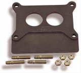 Holley Carburetor Base Plate Gaskets 108-52 Gaskets, Plate, Mounting, 2-Barrel, 2-Hole, Divided Center, .250 in. Thick, Composite Material, Hardware Included, Kit thumbnail 1