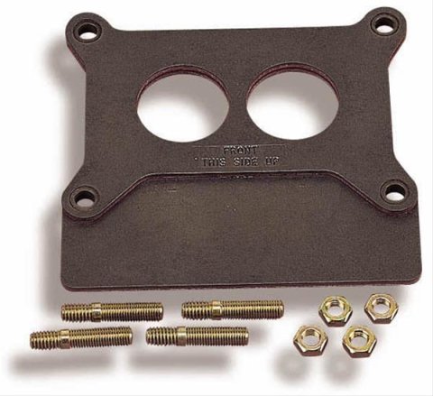 Holley Carburetor Base Plate Gaskets 108-52 Gaskets, Plate, Mounting, 2-Barrel, 2-Hole, Divided Center, .250 in. Thick, Composite Material, Hardware Included, Kit