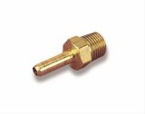 Holley 180 Degree Timed Spark Fittings 26-59 and Adapters, Fitting, Times, NPT to Hose Barb, Straight, Brass, Natural, 1/8 in. NPT, 3/16 in. Hose Barb, Each thumbnail 2