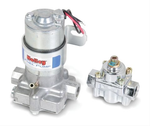 Holley Blue Electric Marine Fuel Pumps 712-802-1 Pumps, Holley, Electric, Marine, External Mount, 12 V, 110 gph, 14 psi, Female 3/8 in.-NPT, with Pressure Regulator and Vapor Tube, Each
