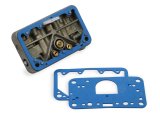 Holley Replacement Metering Blocks 134-68 Blocks, Replacement, Model 4150, 0-80541-1, Cast Aluminum, Silver Anodized, Gaskets, Each thumbnail 1