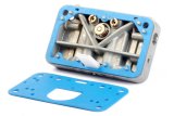 Holley Replacement Metering Blocks 134-68 Blocks, Replacement, Model 4150, 0-80541-1, Cast Aluminum, Silver Anodized, Gaskets, Each thumbnail 2